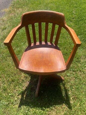 Fauteuil de bureau pivotant bois