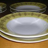 Service d'assiettes en faience pour 6 personnes : 12 pièces