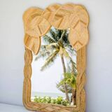 Rattan “leaves” mirror