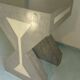 Pedestal / High side table in polished concrete – Unique artisan piece.