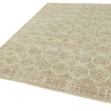 Hand-knotted contemporary turkish beige carpet 201 cm x 278 cm