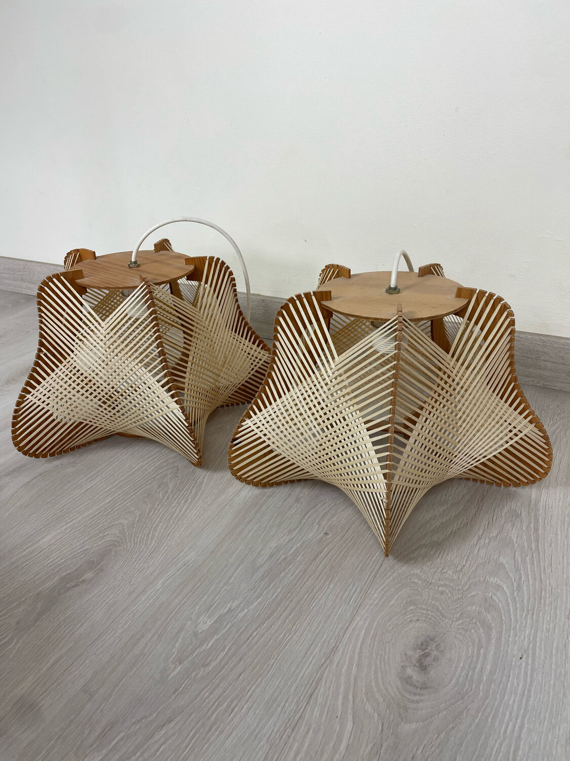 Pair of Scandinavian pendant lamps