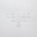 Set of crystal glasses, Danish design, 1970s, manufactured in Denmark