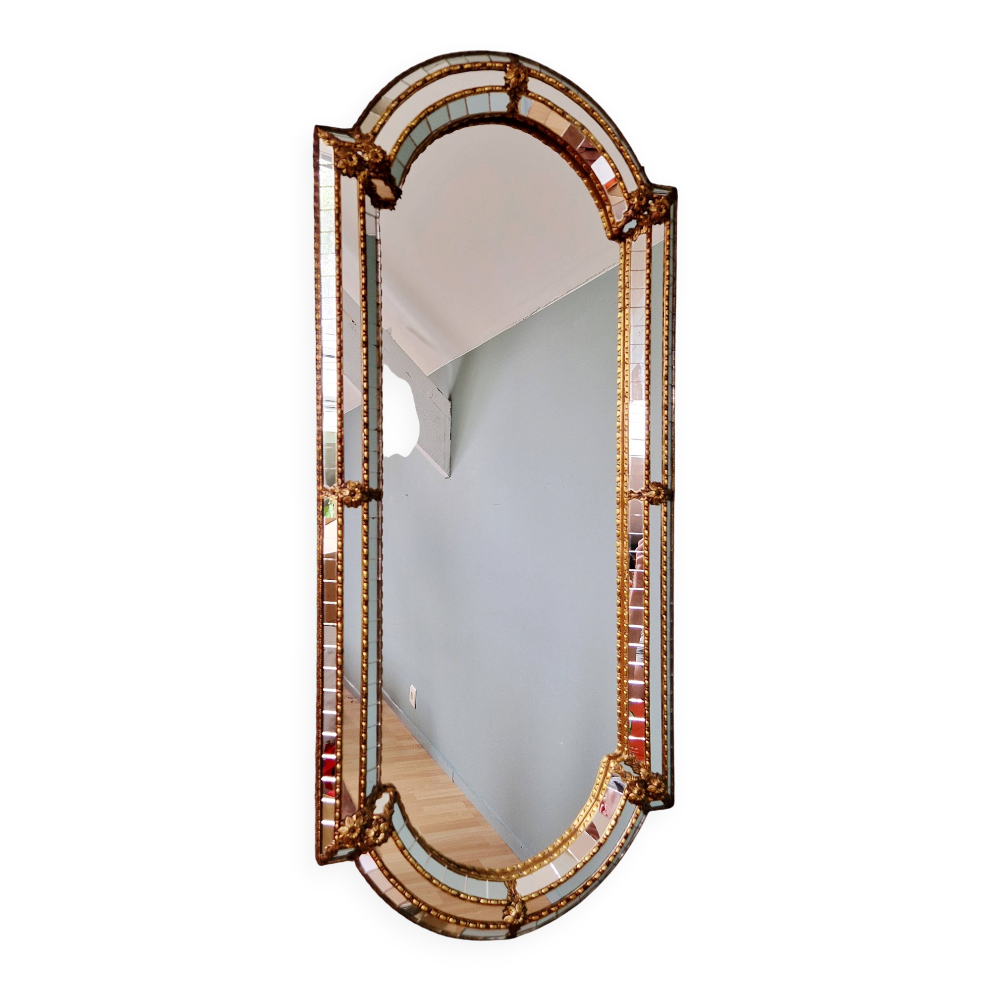 Large Venetian mirror with shutters, 1970-80