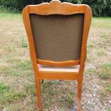 13 Louis XV style armchairs in olive green velvet