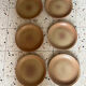 6 flat plates in stoneware