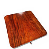 19th-century solid mahogany tilting table with a brass mechanism.