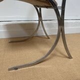 Set of 5 chrome chairs by Boris Tabacoff for Maison Christophe, circa 1900