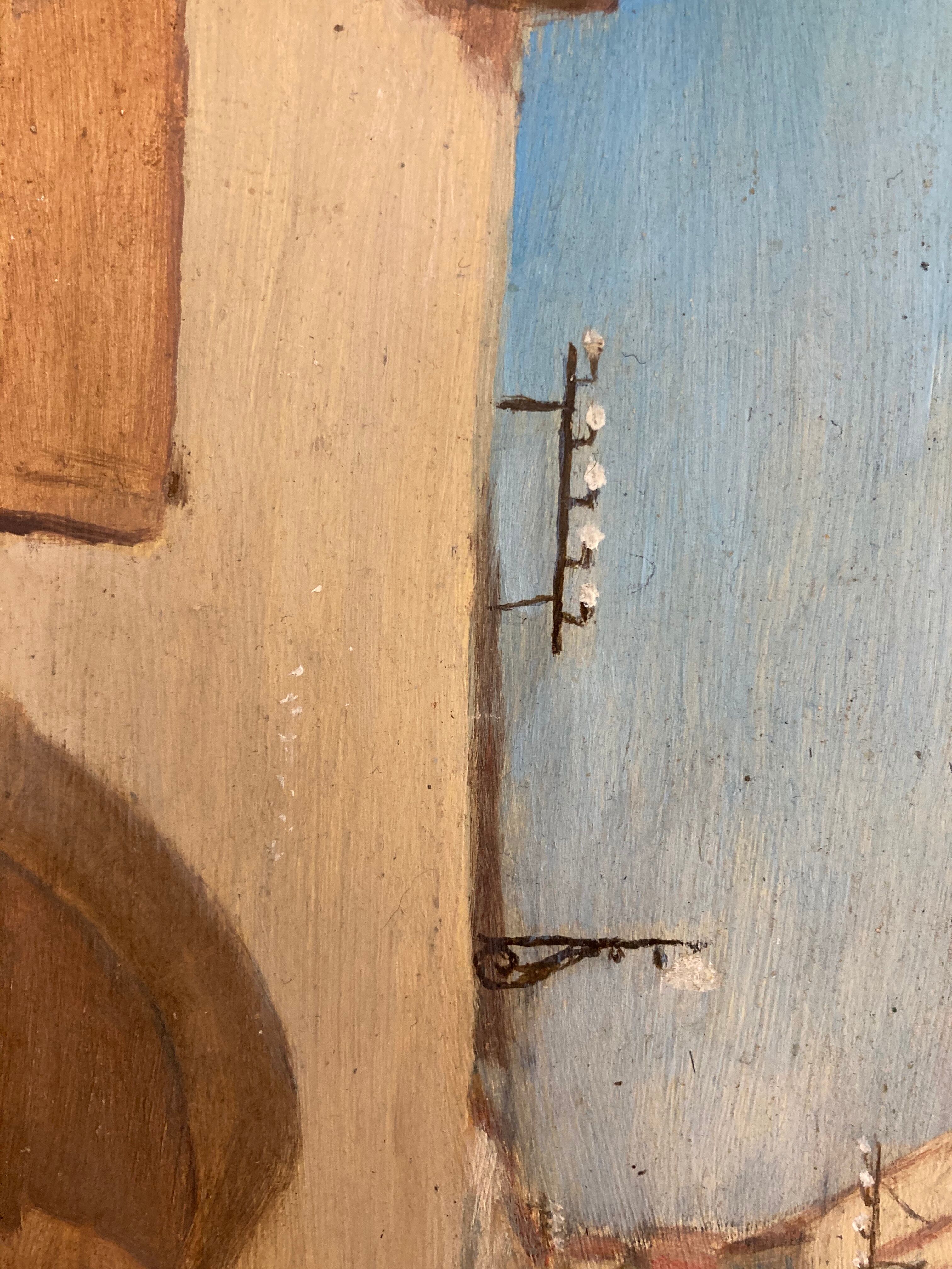 Huile sur carton vintage