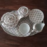 Floral porcelain tea set