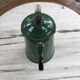Cafetière en tôle émaillée verte