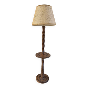 lampadaire bois tourné