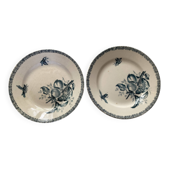 2 assiettes en terre de fer Choisy-le-Roi