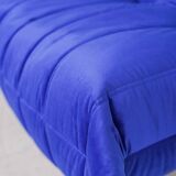 Togo three-seat sofa in blue velvet by Michel Ducaroy for Ligne Roset