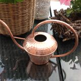 Brushed copper watering can by Lecellier Villedieu vintage 60s-70s
