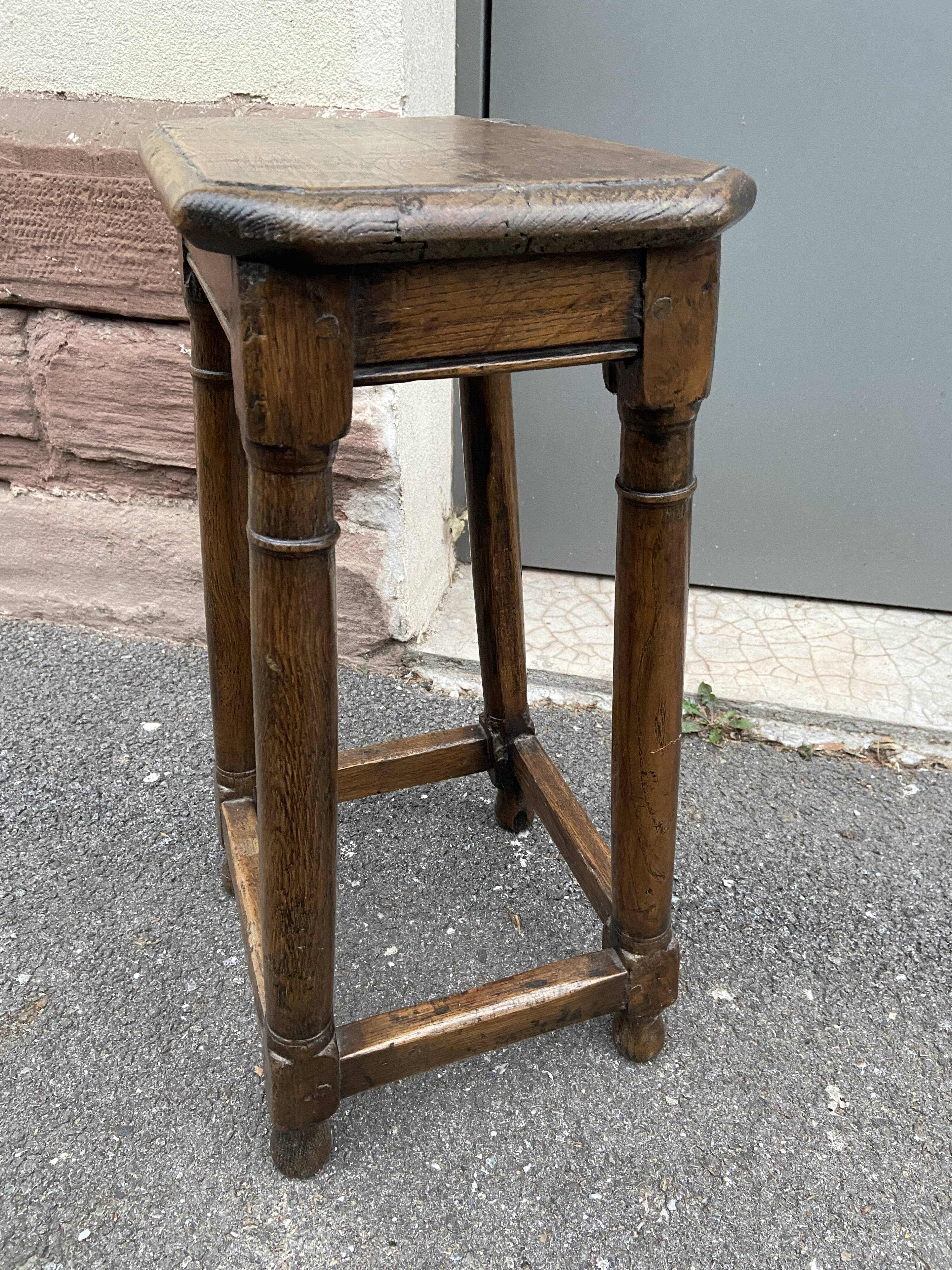 Sellette porte plantes rustique chêne