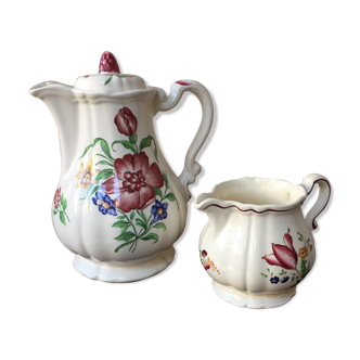 Teapot coffee pot Sarreguemines