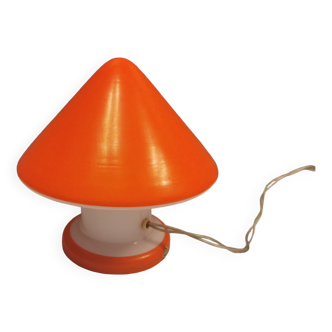 Lampes de table suédoise en forme de champignon en verre rouge et blanc, années 1970