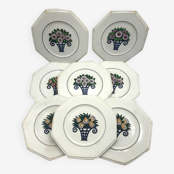 Longwi octagonal dessert plates