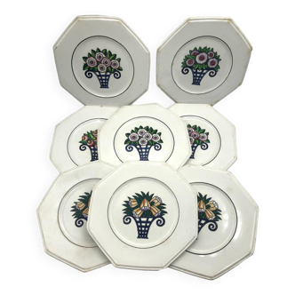 Longwi octagonal dessert plates