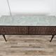 Mid Century Italian Dresser with Blue Glass Work and Four Drawers, 1960