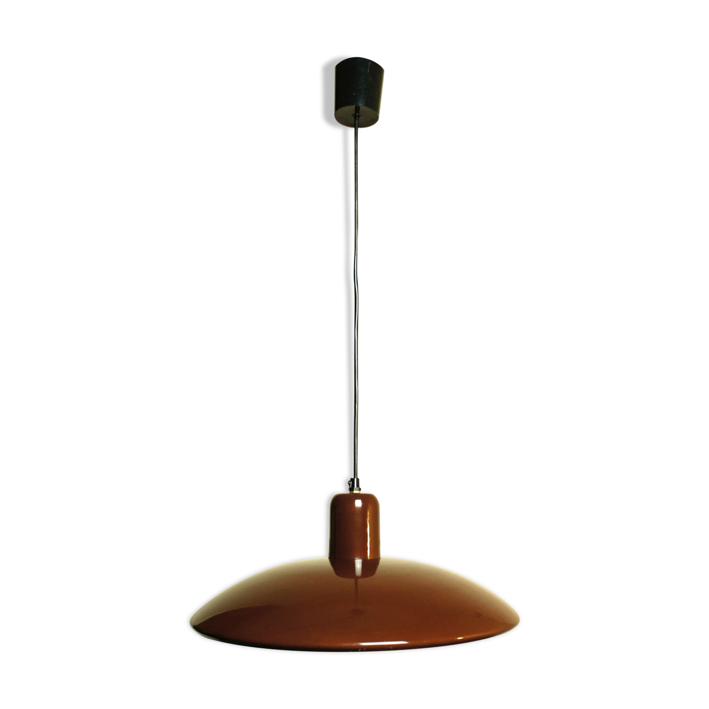UFO chocolate lacquered metal hanging