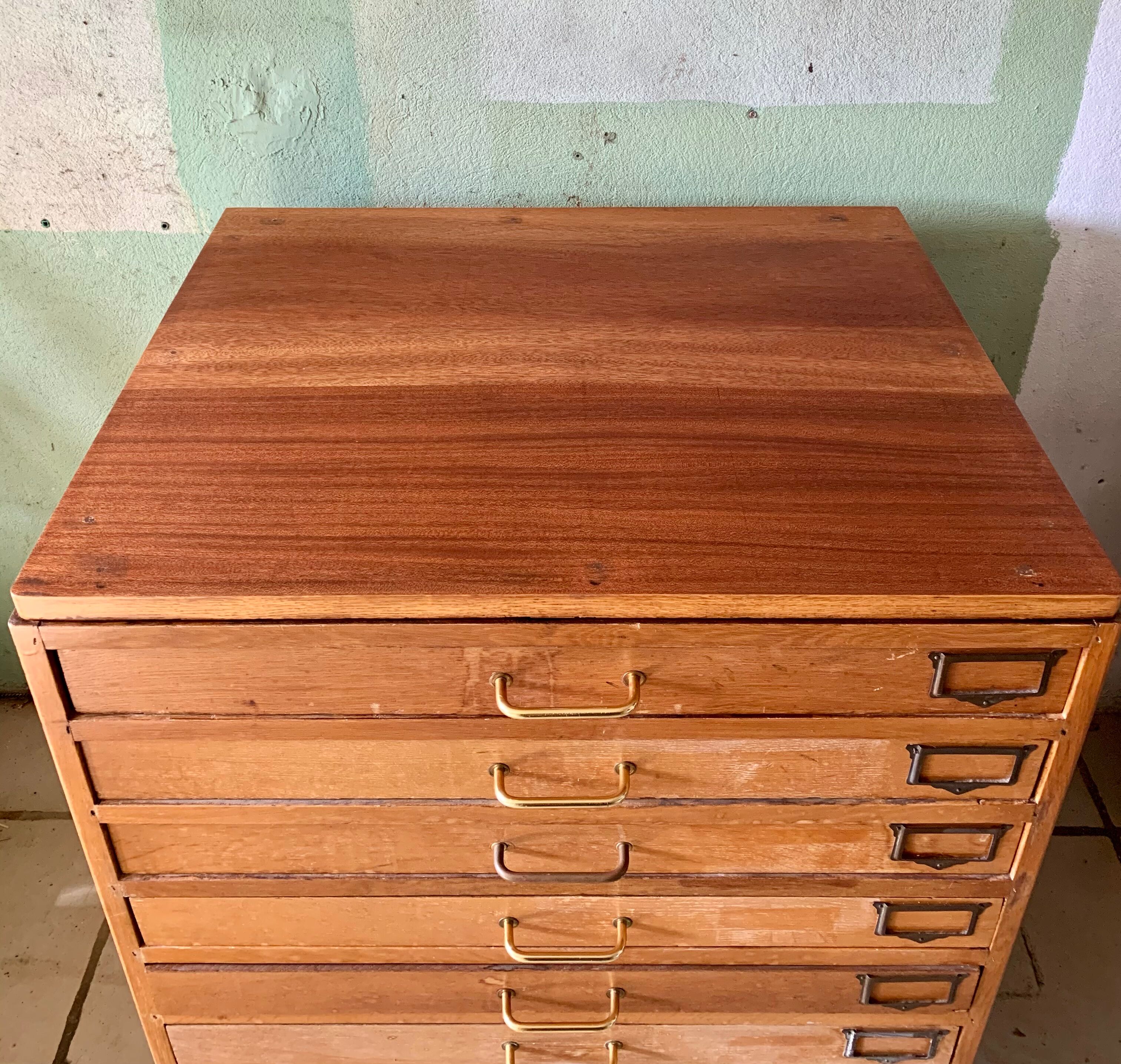 Old art school furniture with drawers
