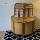 Two Vintage rattan corner notches/shelves