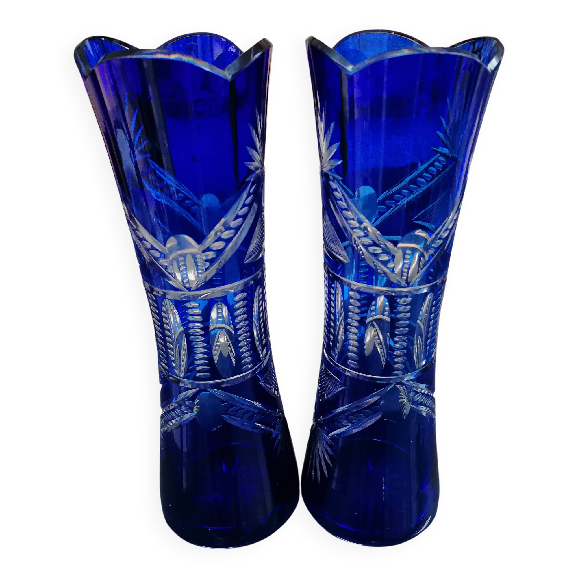 Bohemian crystal vase