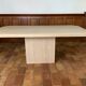 Travertine dining table