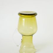 Service à orangeade en verre bullé de Biot, Long Drink, vert, 1960