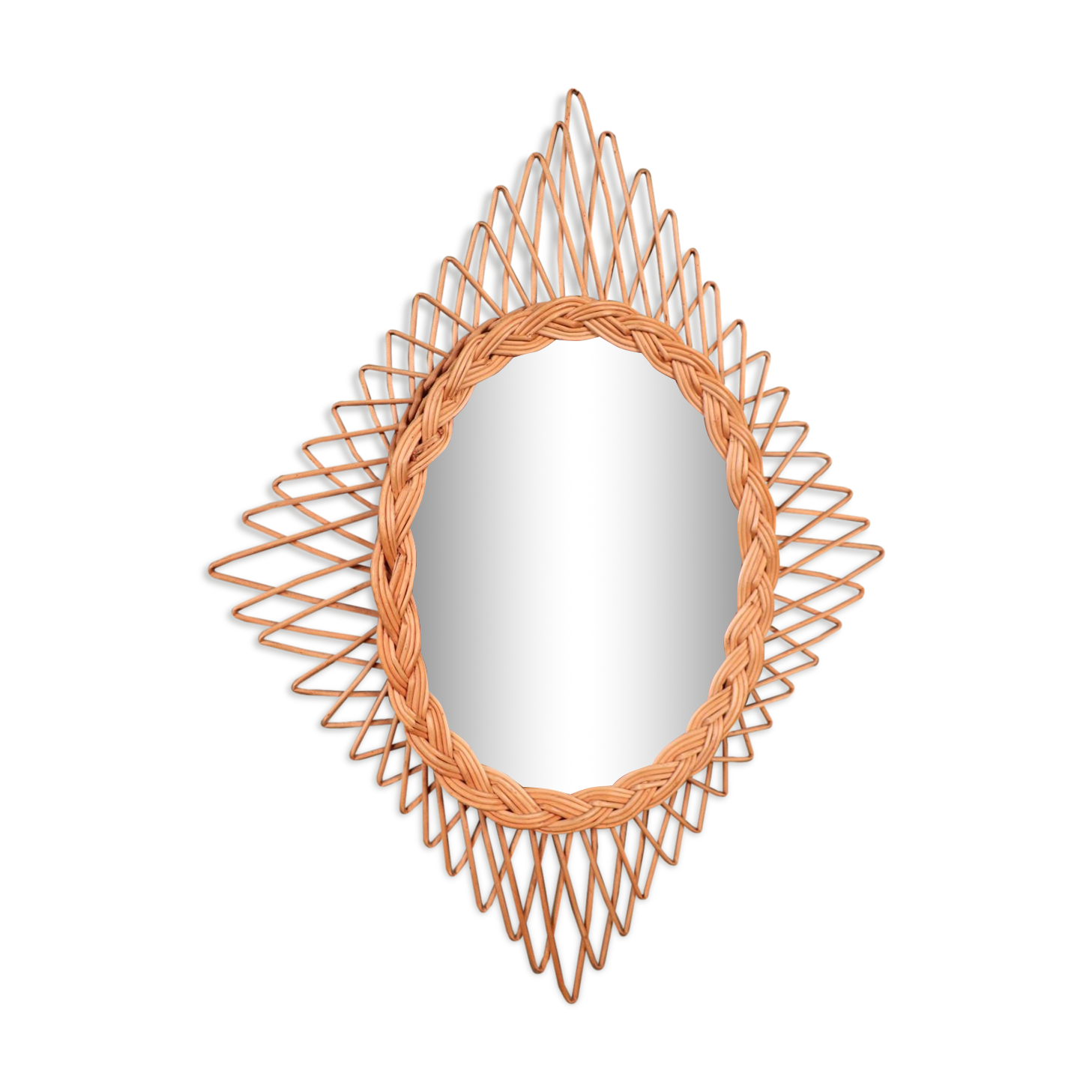 Rotin mirror  45x59cm