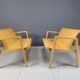 Mid-century plywood benches in the manner of Alvar Aalto, 1960 - set of 2