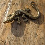 Gilt bronze lizard