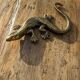 Lézard en bronze doré