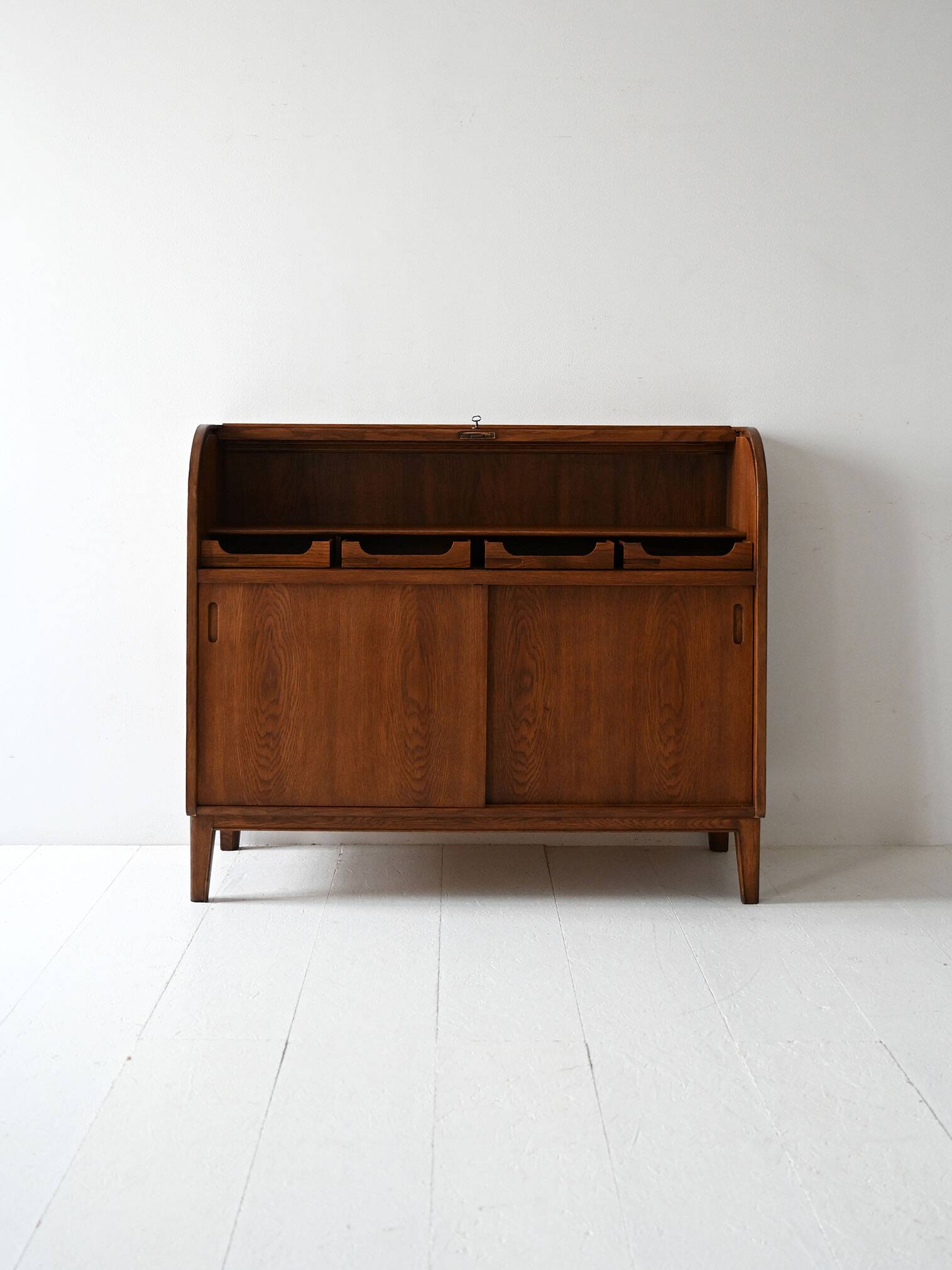 Vintage Scandinavian oak secretaire by Nybro Möbelfabrik