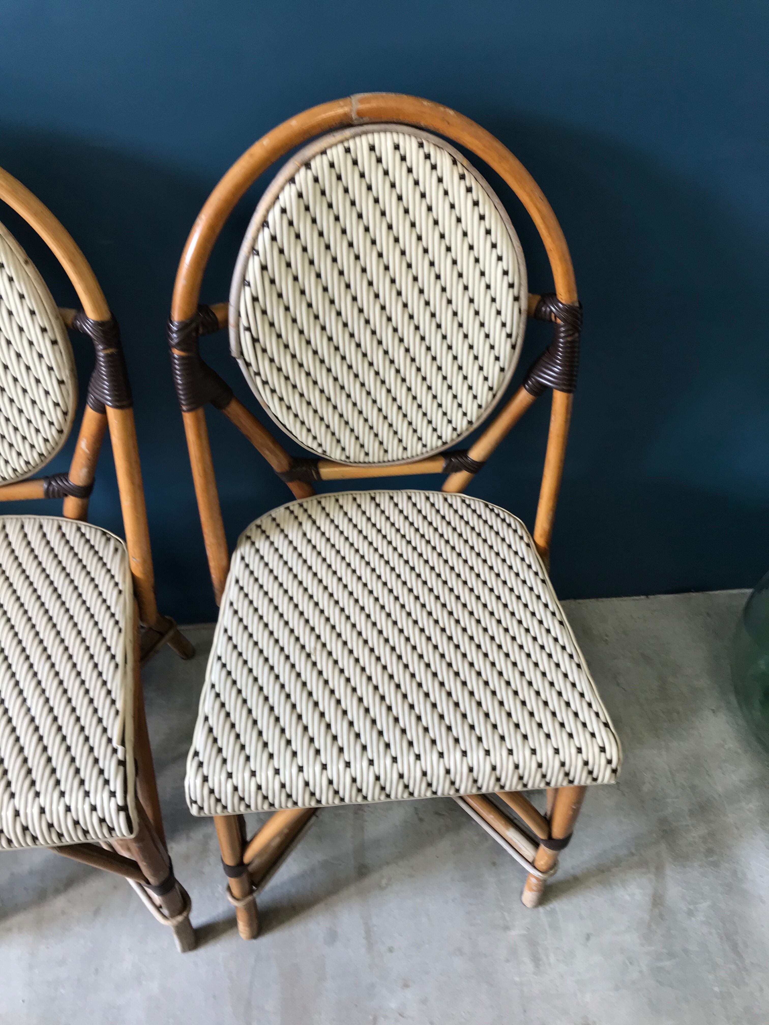 Series of 4 Parisian bistro chairs