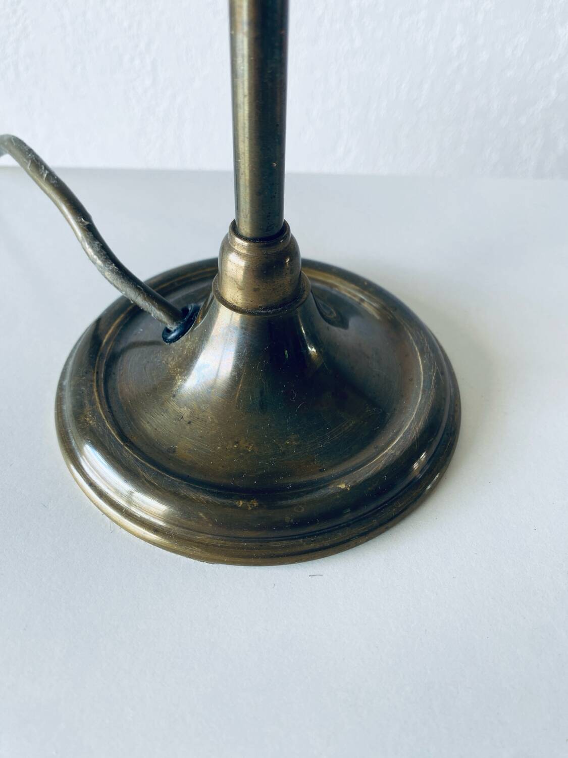 Pair of brass lamps