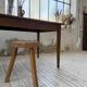 Table de ferme chêne pieds fuseaux 1950