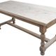 Solid oak farmhouse table with a drawer, tabletop thickness 5 cm.