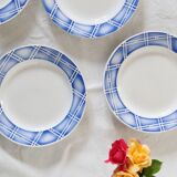Set of 6 Sarreguemines flat plates, Rostand pattern