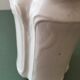 Antique ivory-coloured porcelain vase/pitcher