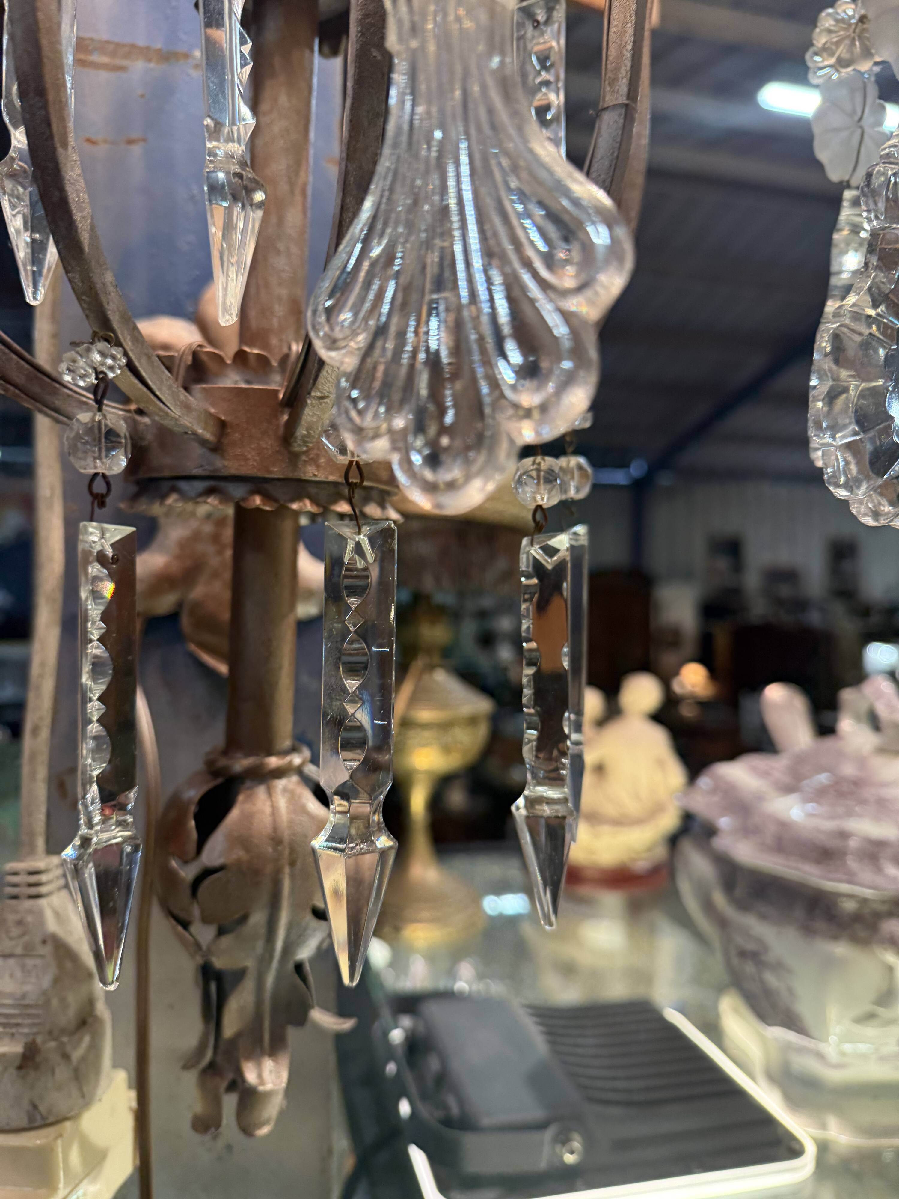 Bronze-colored wall light with 12 lights