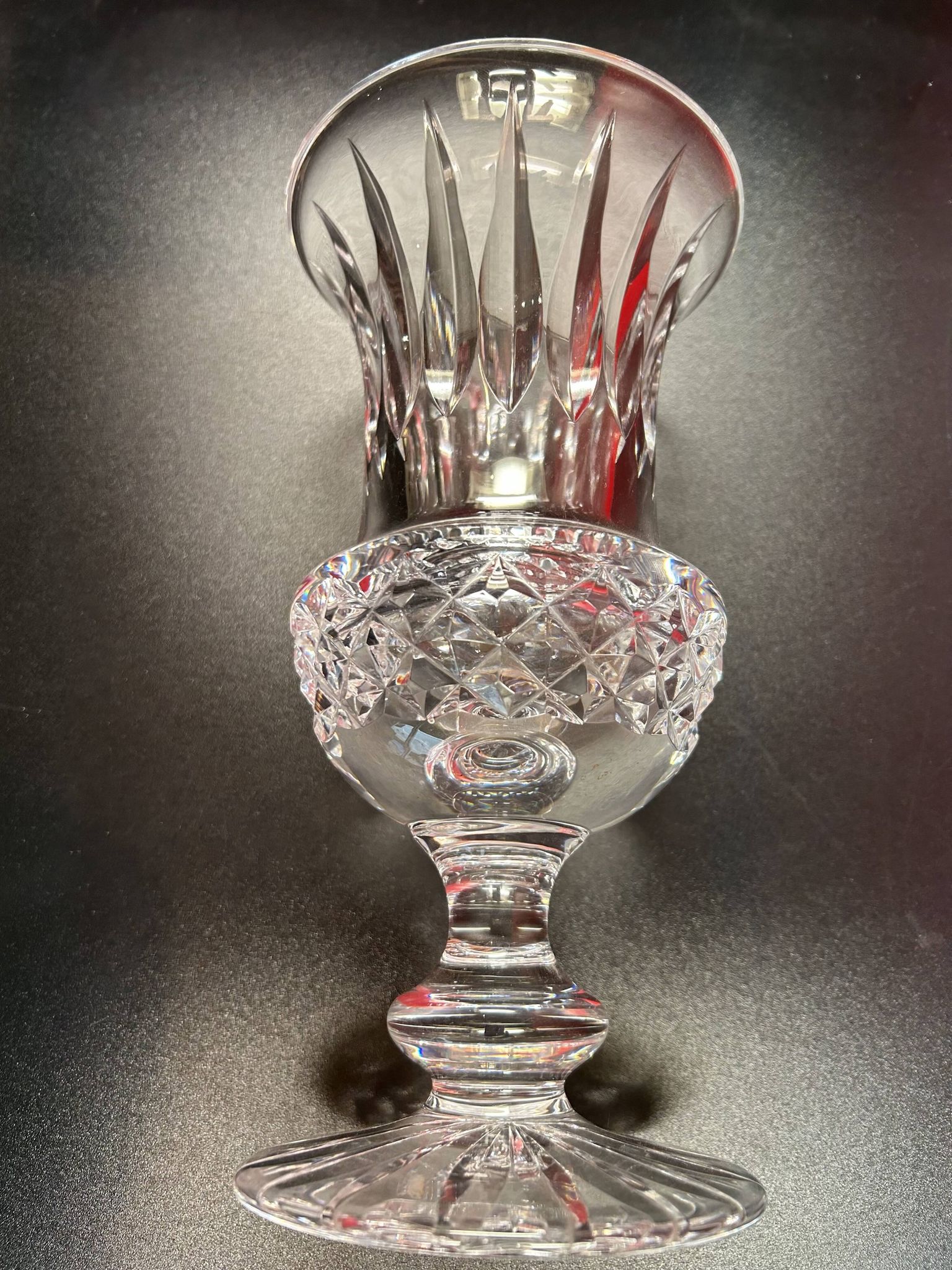 Sèvres crystal vase - signed on the base - 25.5 cm