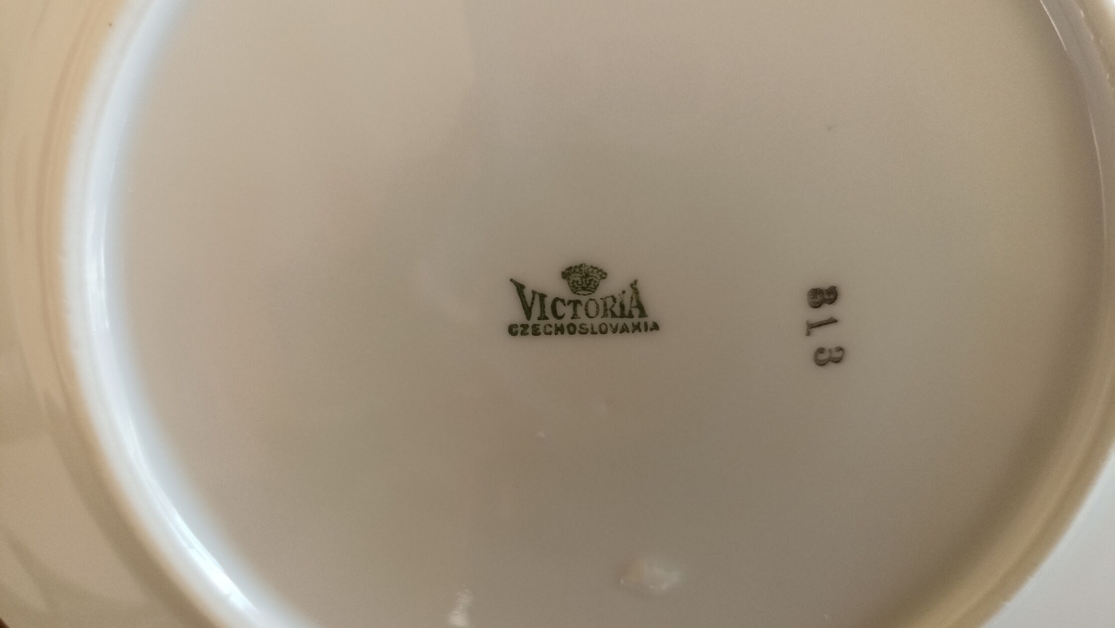 8 Victoria porcelain dessert plates from the 20s - Art Deco