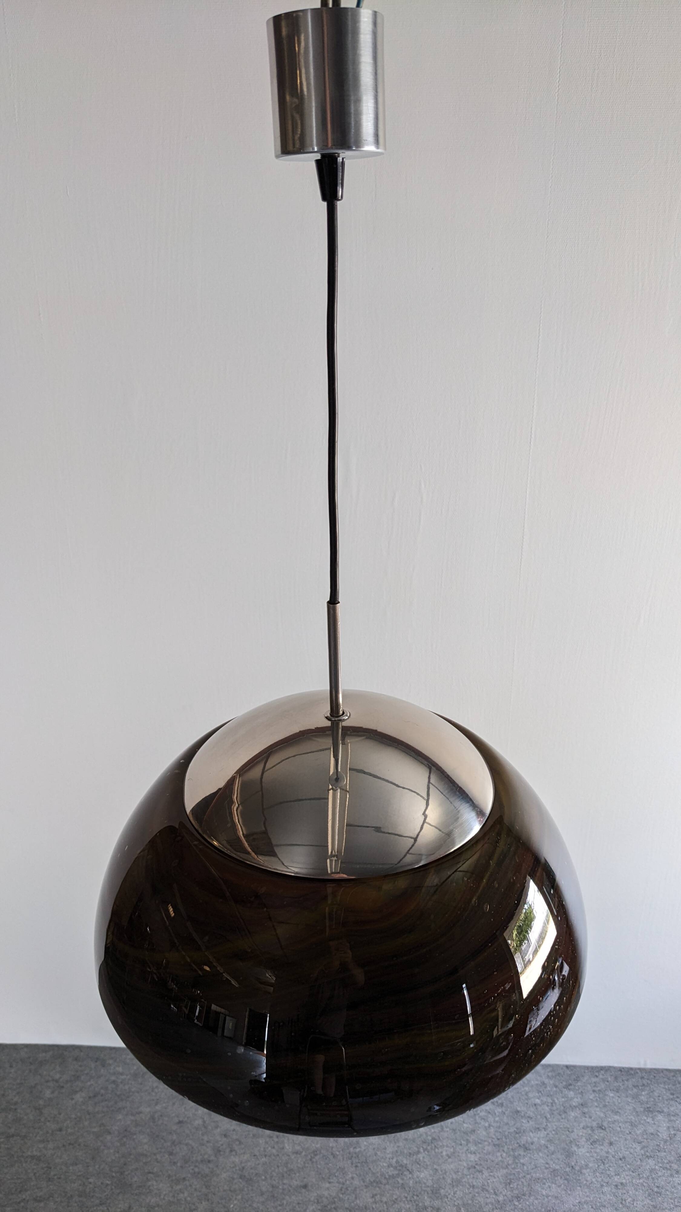 XL Murano glass pendant light by Doria Leuchten, Germany circa 1970