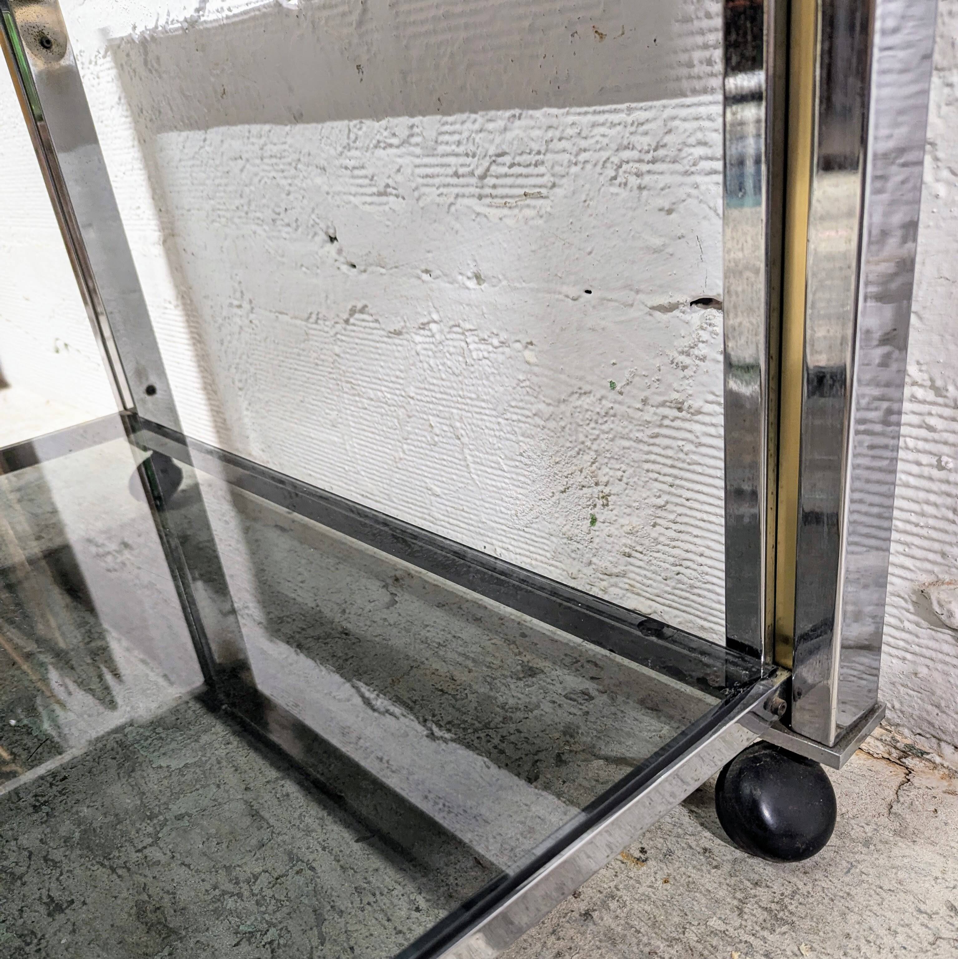 Vintage coffee table on wheels