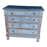 Antique piece of furniture with a grey patina.