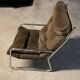 Vintage IKEA velvet low armchair