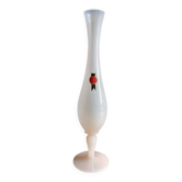 Vintage Italian White Nude Pink Opaline Soliflore Vase